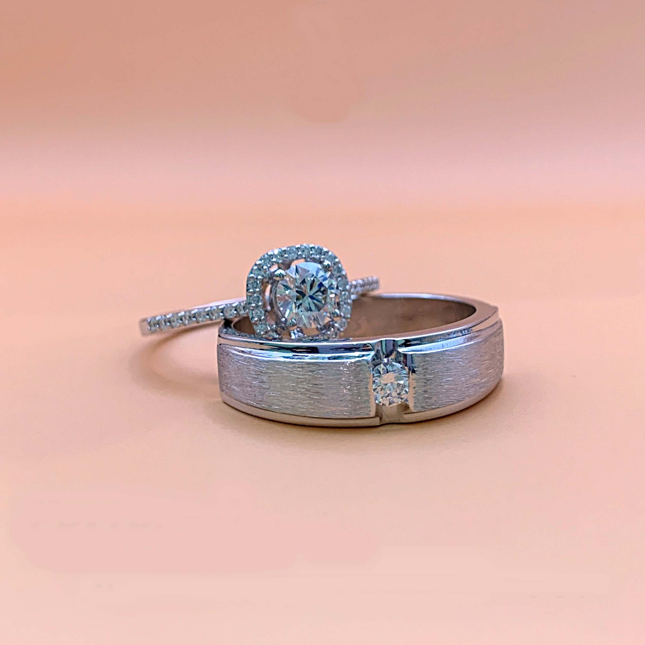Diamond Engagement Ring and Mens Diamond ring